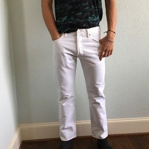 Vintage Levi’s 501 Button Fly White 30x30